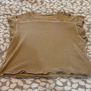 We The Free -Warrior Tee Distressed Tan Short Sleeve Tee